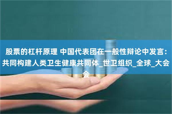 股票的杠杆原理 中国代表团在一般性辩论中发言：共同构建人类卫生健康共同体_世卫组织_全球_大会