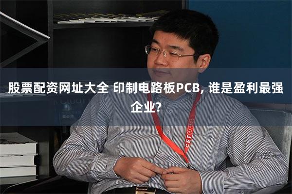 股票配资网址大全 印制电路板PCB, 谁是盈利最强企业?